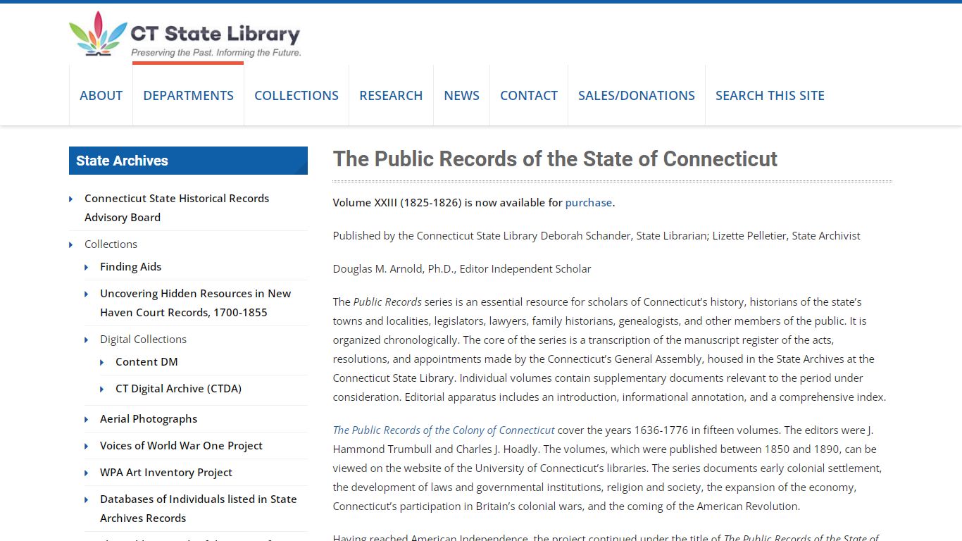 The Public Records of the State of Connecticut